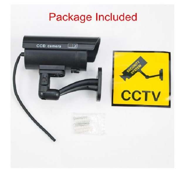 JG20375233 CCTV Dummy Security Camera With Flashing LED