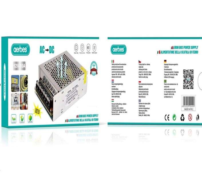Aerbes AB-E1098 Iron Box Power Supply 12V 10A 120W