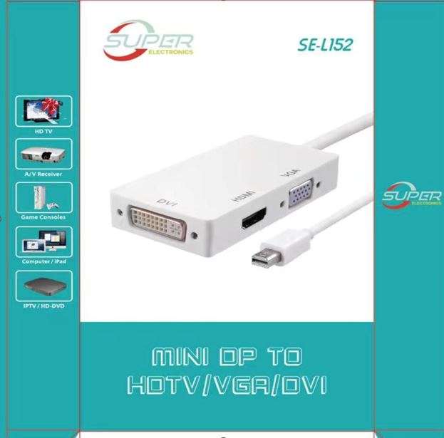 SE-L152 Mini Display Port To HDMI/VGA/DVI
