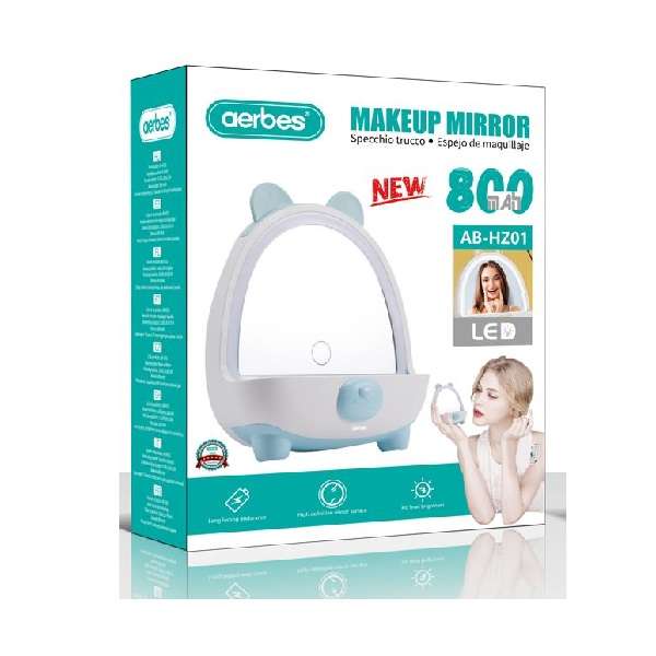 Aerbes AB-HZ01 Bear Shape LED Light Makeup Mirror