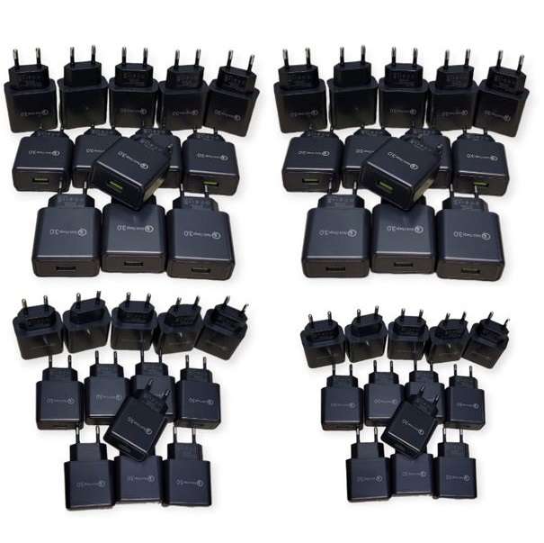 TQ26 Pack Of 100 USB 3.0 Quick Charge Charger