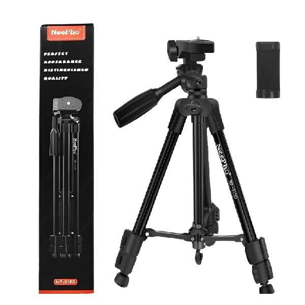 Neepho JG20375215 Lightweight Adjustable Tripod With Cell Phone Holder NP-3180