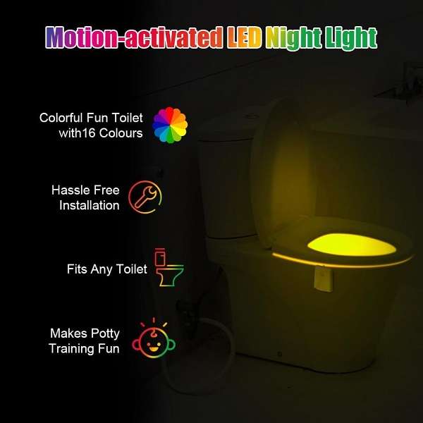 JG20375284 Rechargeable Toilet Seat Light with Motion Sensor