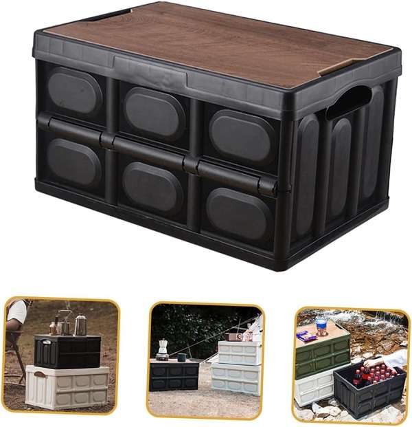 55L Fold Up Storage Camping Box 52cm x 35.3 x 29