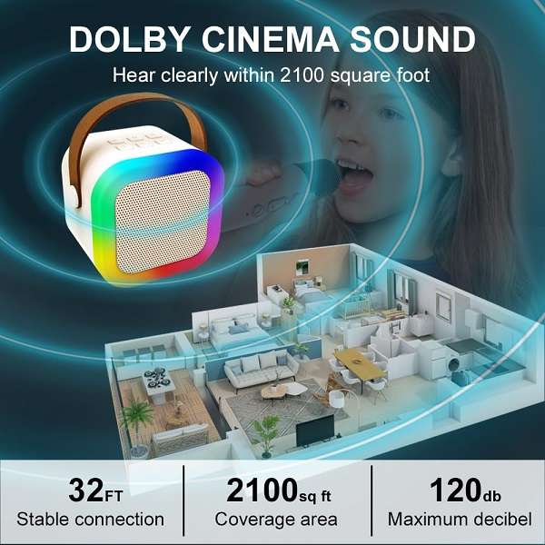 K12 Colourful Karaoke Sound System with Voice Changer