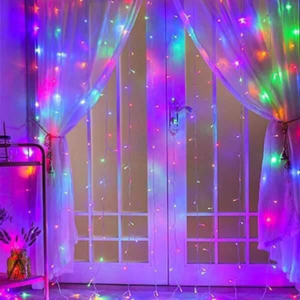 Super Electronics ZYF-D136 3m x 2m RGB LED Fairy Light Curtain