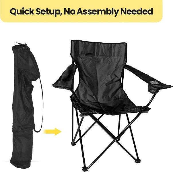 JG20375294 Folding Camping Chair With Bottle Holder