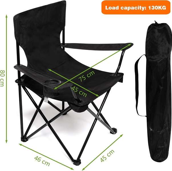 JG20375294 Folding Camping Chair With Bottle Holder