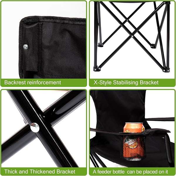 JG20375294 Folding Camping Chair With Bottle Holder