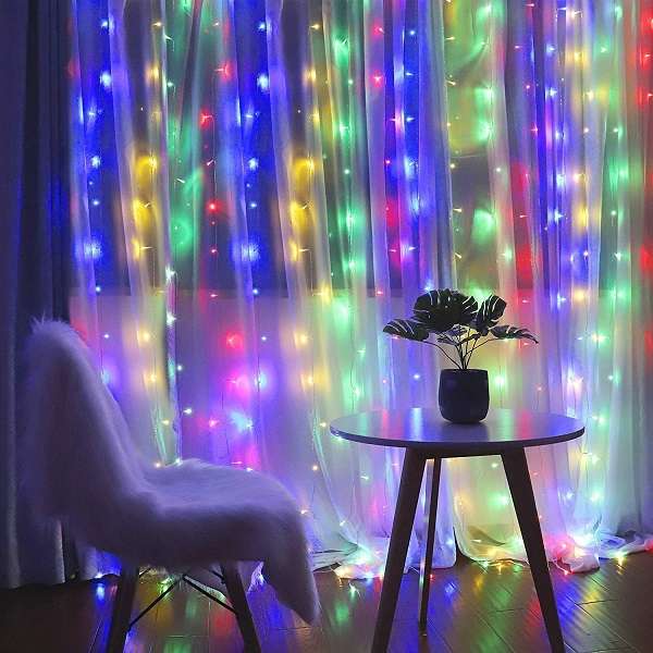 Super Electronics ZYF-D136 3m x 2m RGB LED Fairy Light Curtain