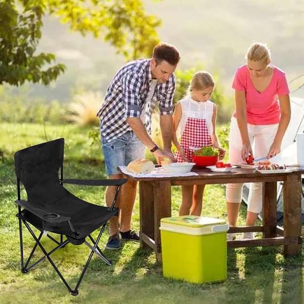 JG20375294 Folding Camping Chair With Bottle Holder