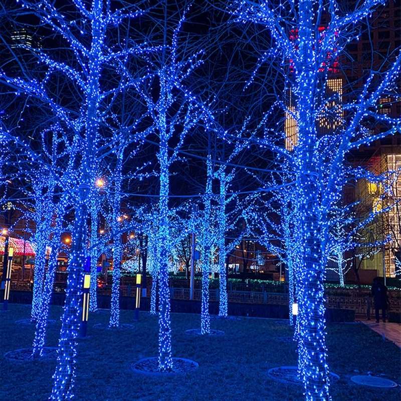 ZYF-143 Black Cable 50M LED Fairy Light Blue With 8 Combination Setting Mode