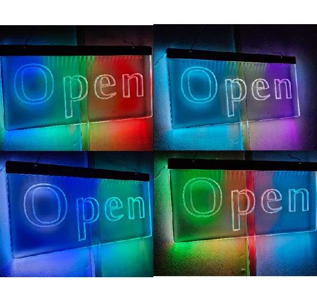 ZYF-124 Open Neon Sign with Hanging Chain 220v