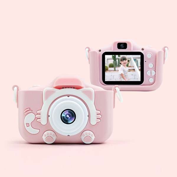 Super Electronics X2 Cute Kitty Dual Lens Addition Kids Camera