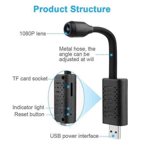Super Electronics U21 HD Mini USB Camera Real-time Surveillance Wifi Web Camera V380 Pro