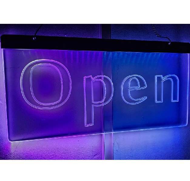 ZYF-124 Open Neon Sign with Hanging Chain 220v