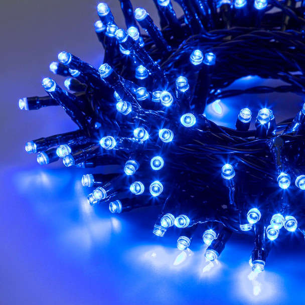 ZYF-143 Black Cable 50M LED Fairy Light Blue With 8 Combination Setting Mode