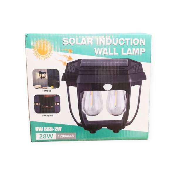 PM-091 HW669-2W Solar Induction Wall Lamp Dual Bulb