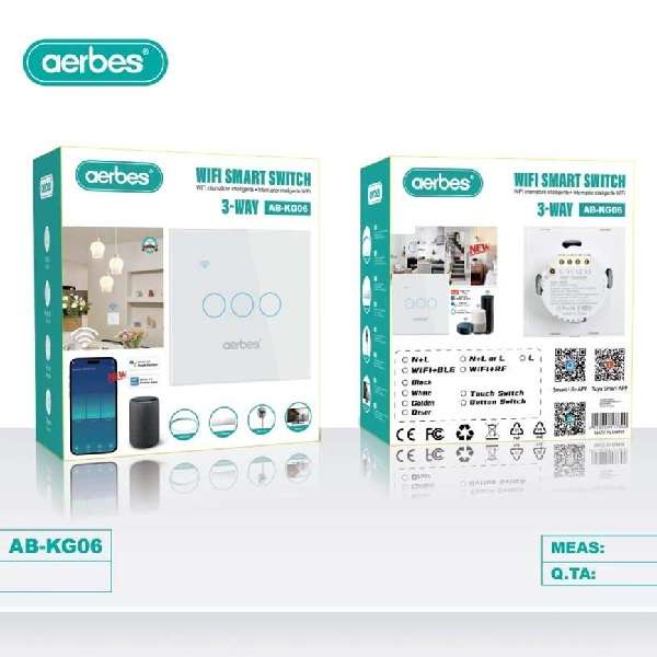 3 Gang Wifi Smart Switch Works With Smart Life App