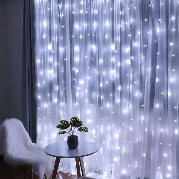 Super Electronics ZYF-D137 3m x 2m White LED Fairy Light Curtain