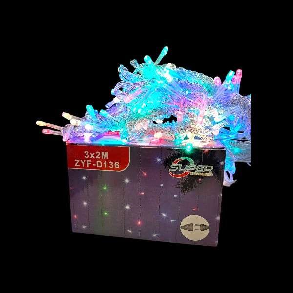 Super Electronics ZYF-D136 3m x 2m RGB LED Fairy Light Curtain