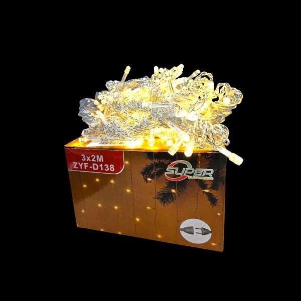 ZYF-D138 Warm White 3m x 2m LED Fairy Light Curtain