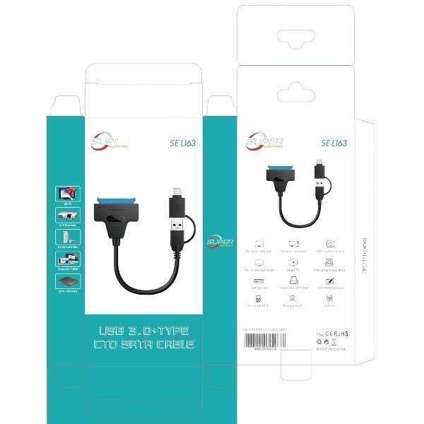 SE-L163 USB 3.0 And; Type C To Sata Cable Adapter