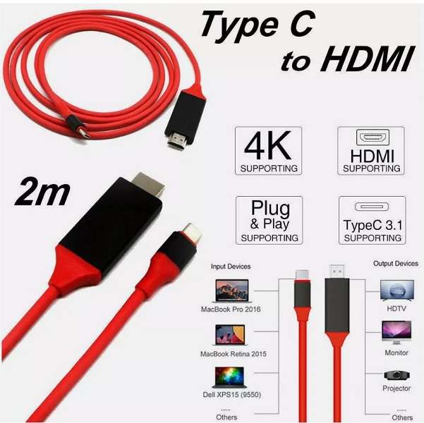 JG20375221 Type C To HDMI MHL Cable 4K