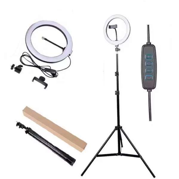 Wolulu AS-32725 10" 3 Mode White LED Ring Light with 2.1m Stand