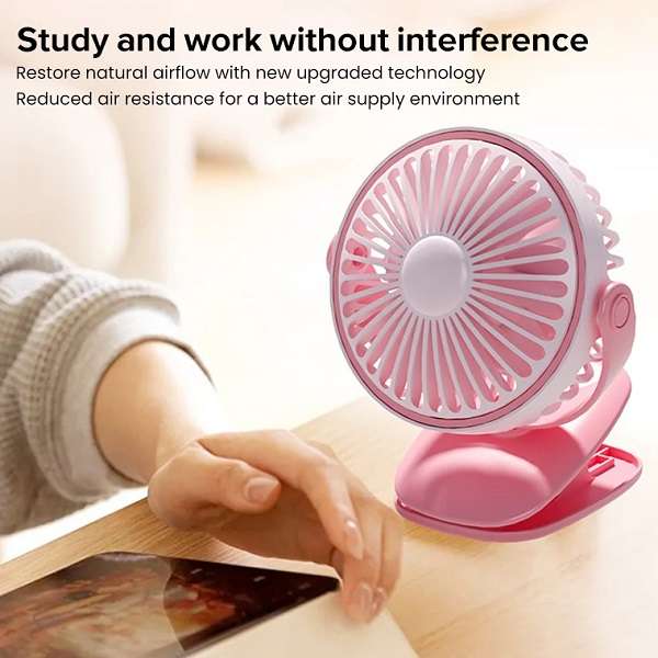PM-100 Table Clip Rechargeable Mini Fan