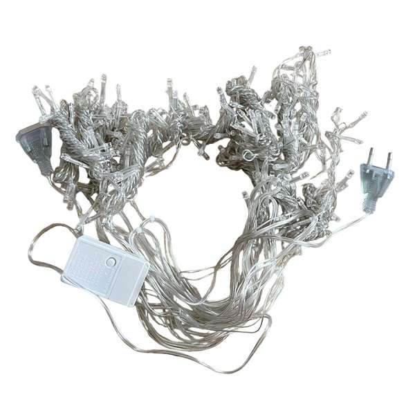 Super Electronics ZYF-D137 3m x 2m White LED Fairy Light Curtain