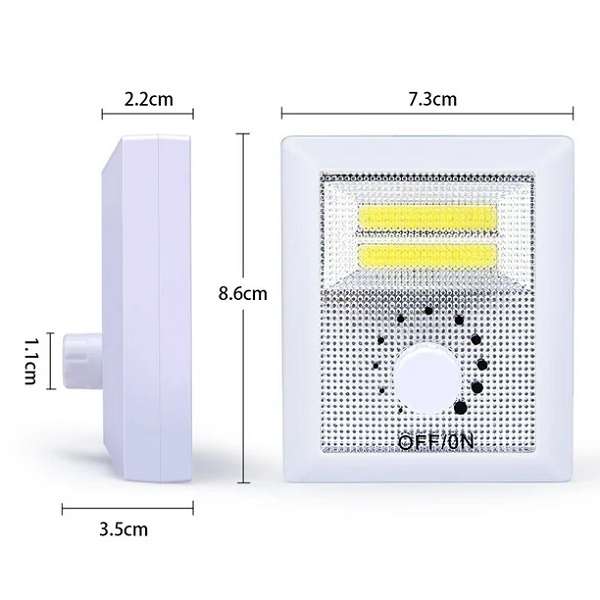 Aerbes AB-XY31 COB Magnetic Light With Switch And Kick Stand Takes 3 AAA Batteries (not included)...