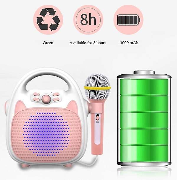 Aerbes AB-MK08 Kids Karaoke Machine Bluetooth Speaker