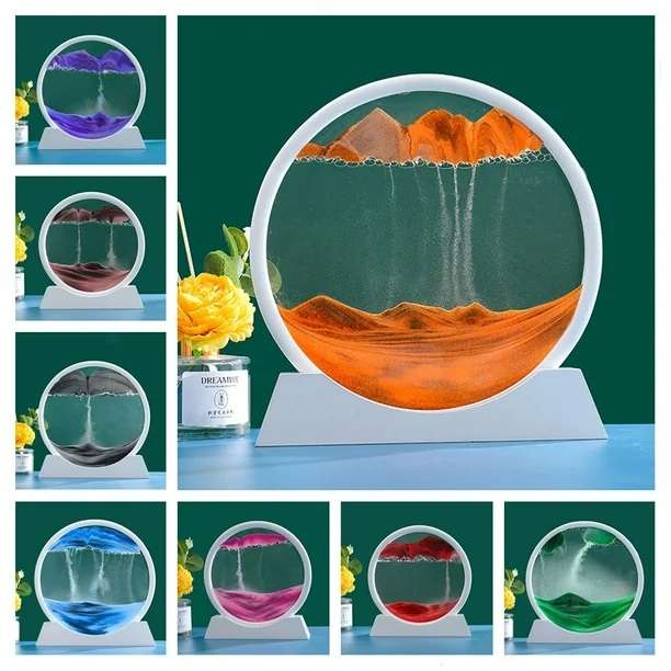 3D Circular Flowing Sand Painting 7"