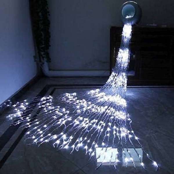 Super Electronics ZYF-127 3m x 2m White Running Waterfall LED Fairy Light