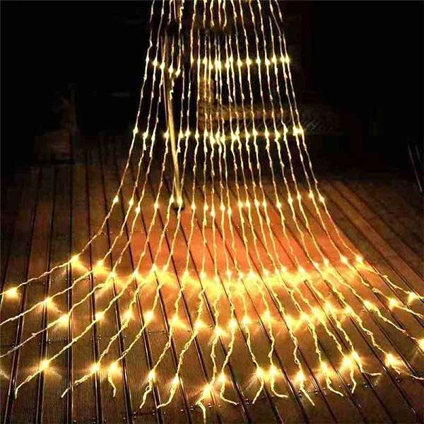 Super Electronics ZYF-128 3m x 2m Warm White Running Waterfall LED Fairy Light