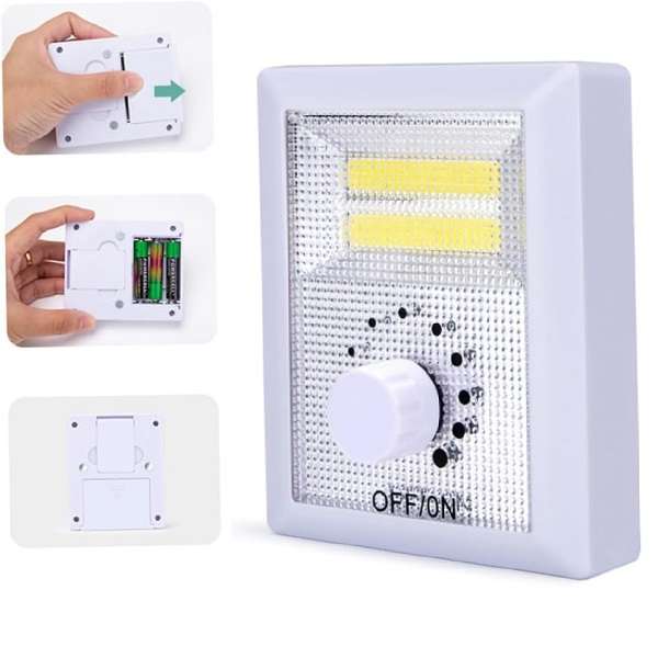 Aerbes AB-XY31 COB Magnetic Light With Switch And Kick Stand Takes 3 AAA Batteries (not included)...
