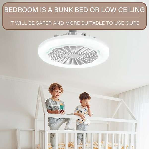 PM-118 E27 LED Ceiling Light 360° Rotation 6500k With Fan And Remote Control