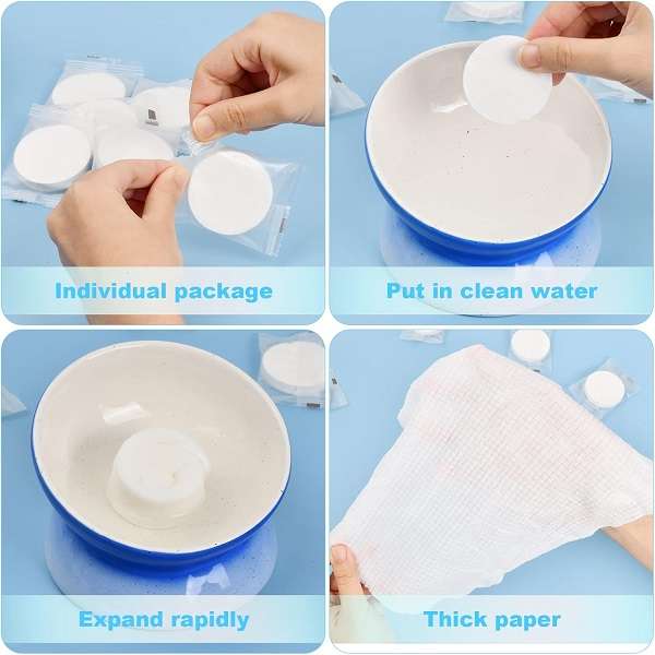 30cm x 60cm Thickened Pack Of 10 Pearl Pattern Compressed Face Towel