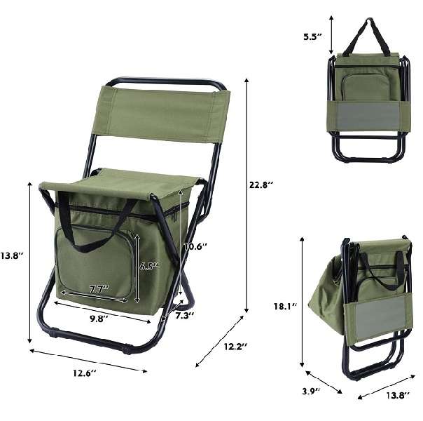 XF000018 Portable Folding Camping/Fishing Chair With Storage