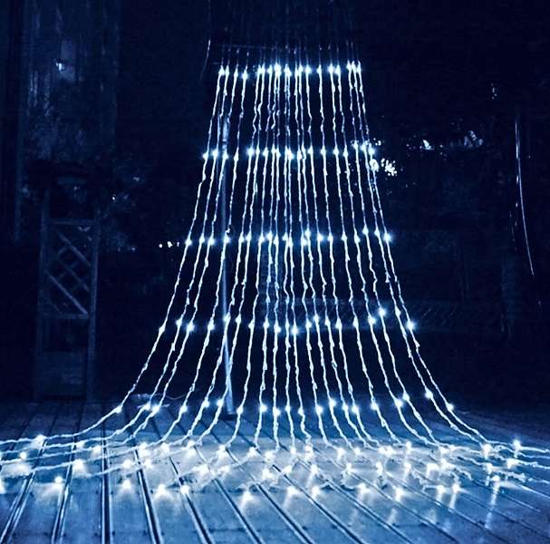 Super Electronics ZYF-127 3m x 2m White Running Waterfall LED Fairy Light