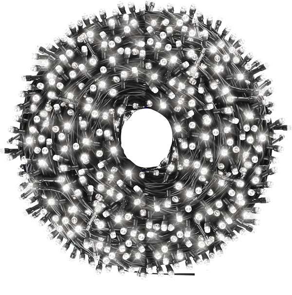 ZYF-D146 9V 100M White LED Black Cable Fairy Light With 8 Combination Setting Mode