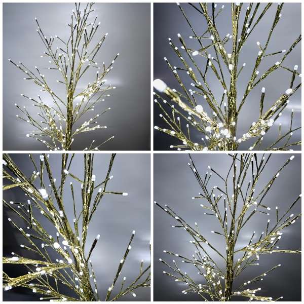 ZYF-118 1.8M White LED Gold Birch Light 240 LED