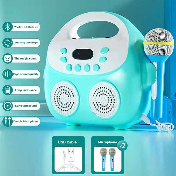 Aerbes AB-MK09 Kids 5W Karaoke Machine Bluetooth Speaker 3000mah Battery