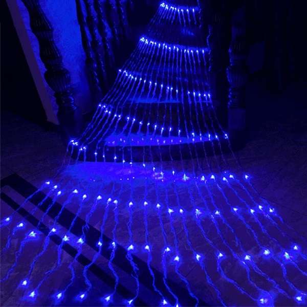 Super Electronics ZYF-129 3m x 2m Blue Running Waterfall LED Fairy Light