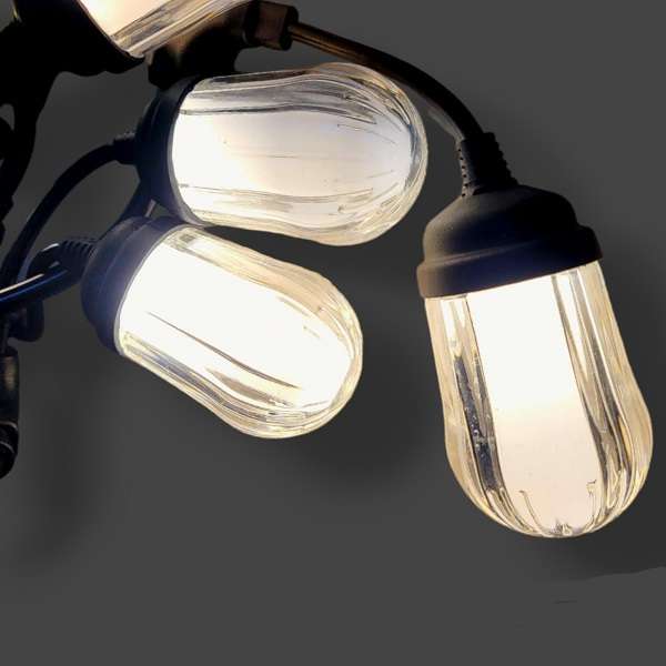 ZYF-152 Loofah 5M String With Hooks Warm White Lights 10 Bulbs
