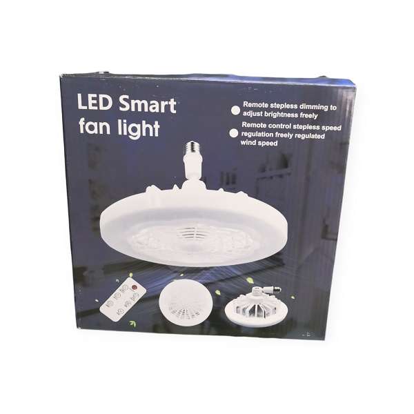 PM-118 E27 LED Ceiling Light 360° Rotation 6500k With Fan And Remote Control