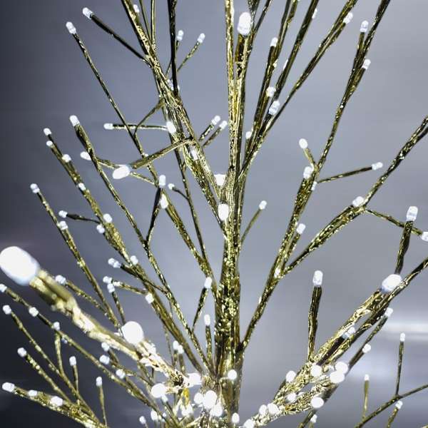 ZYF-118 1.8M White LED Gold Birch Light 240 LED