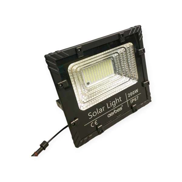 Aerbes AB-T6200 200W 136LED 6500K Solar Powered Flood Light With Remote Control