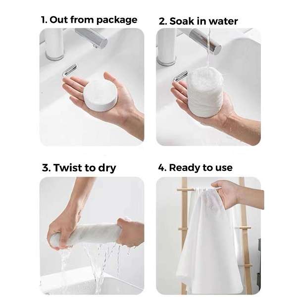 Pack Of 10 Disposable Compressed Towel 30cm x 50cm